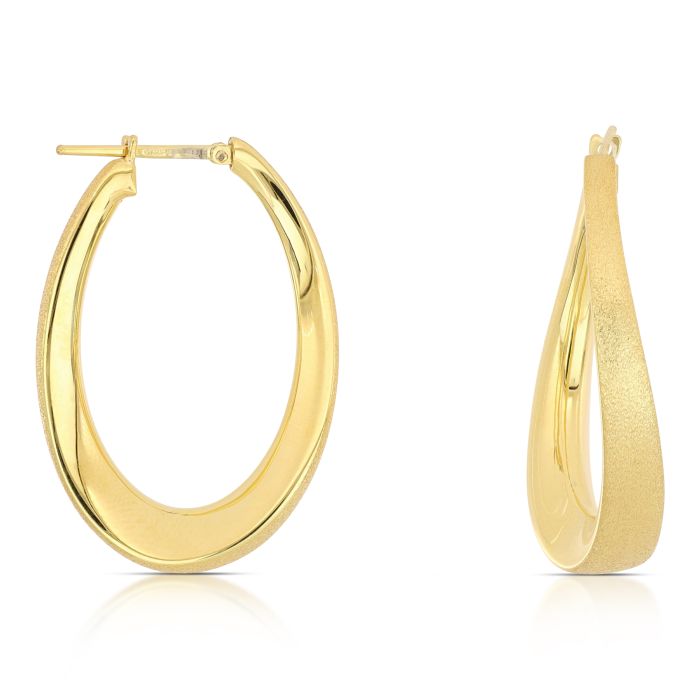 Cerchi Ovali in Oro Giallo 18kt – Lucidi e Satinati