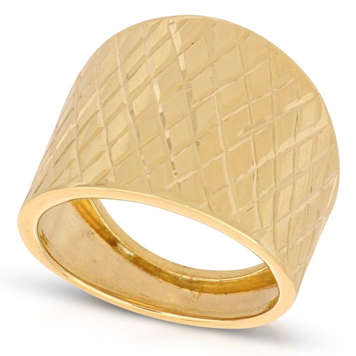 Anello in Oro Giallo 18kt a Lastra – Lucido (Fascia Larga 2,00 cm)