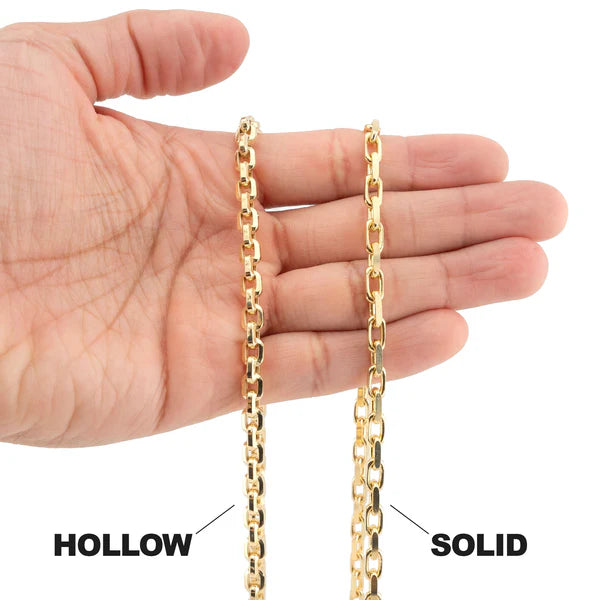 Collana Hermes Oro 10K – 5 mm, Personalizzabile e Garanzia a Vita