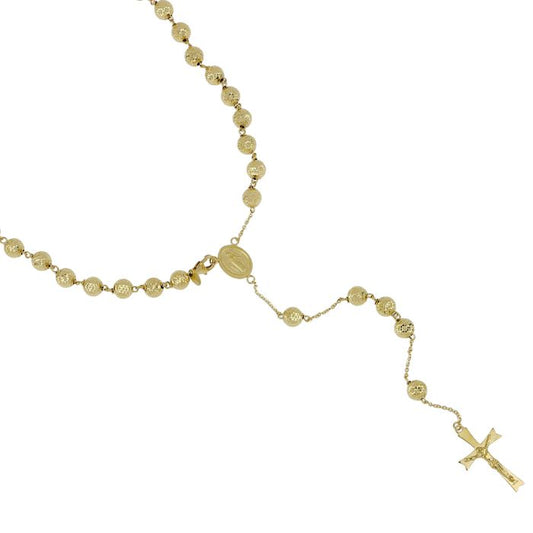 Girocollo Rosario in Oro Giallo 18kt – Lunghezza 60 cm