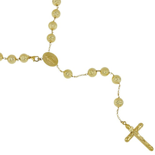 Girocollo Rosario in Oro Giallo 18kt – Lunghezza 80 cm