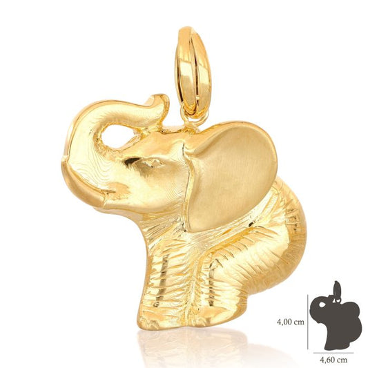 Pendente Elefante – Oro 18kt – Collezione Fortuna