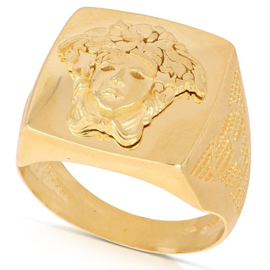 Anello Medusa a Scudo in Oro 18kt – Donna