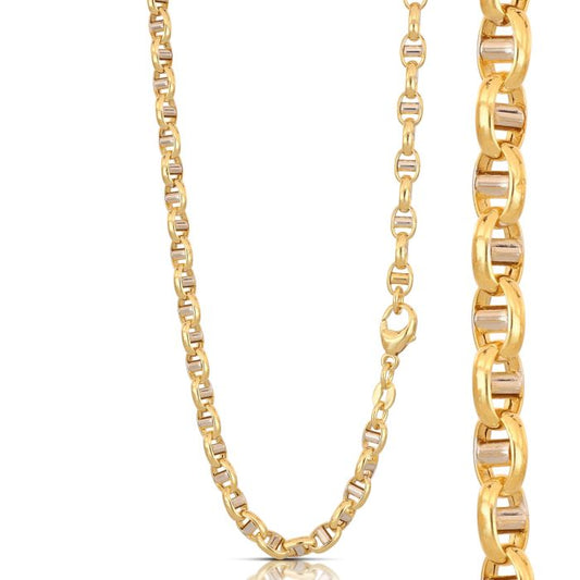 Catena Maglia Marina Vuota Bicolore in Oro 18kt – 60 cm