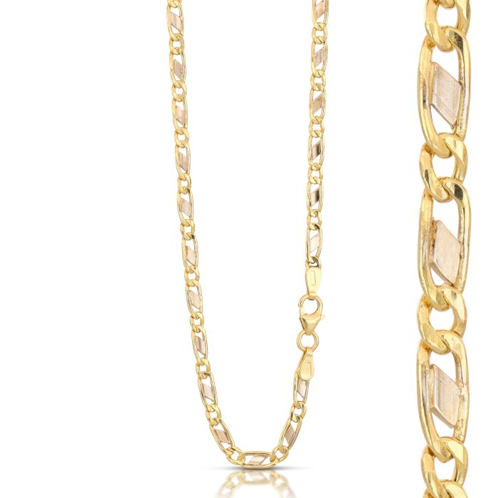 Catena Vuota Tipo Lingotto in Oro 18kt – Maglia Fantasia