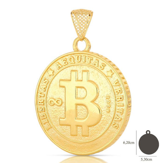 Pendente Bitcoin – Oro 18kt