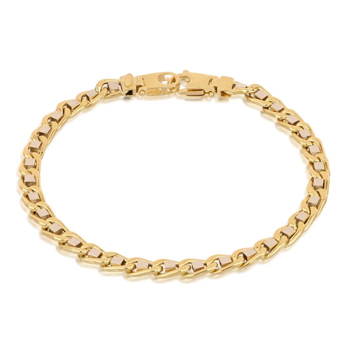 Bracciale Unisex Lingotto Vuoto – Oro Bicolore 18kt