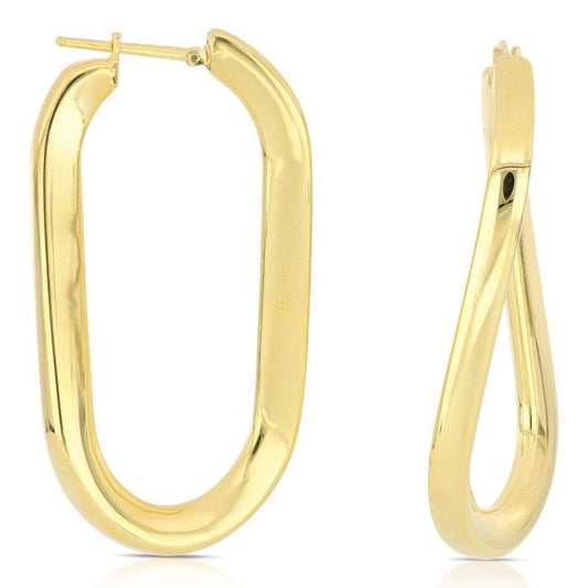 Cerchi Ovale Curvilineo in Oro Giallo 18kt
