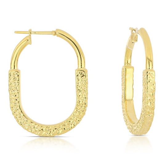 Cerchi Ovale in Oro Giallo 18kt – Lucido e Martellato