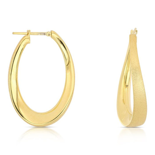 Cerchi Ovali in Oro Giallo 18kt – Lucidi e Satinati