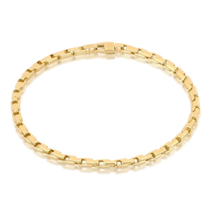 Bracciale Uomo Tubolare “Castle” – Oro Giallo 18kt