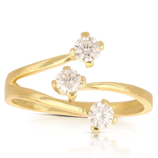 Anello Trilogy in Oro Giallo 18kt – Collezione Matrimonio
