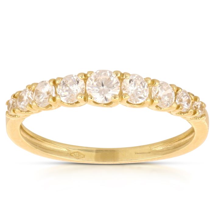 Anello Mezza Veretta in Oro Giallo 18kt – Collezione Matrimonio