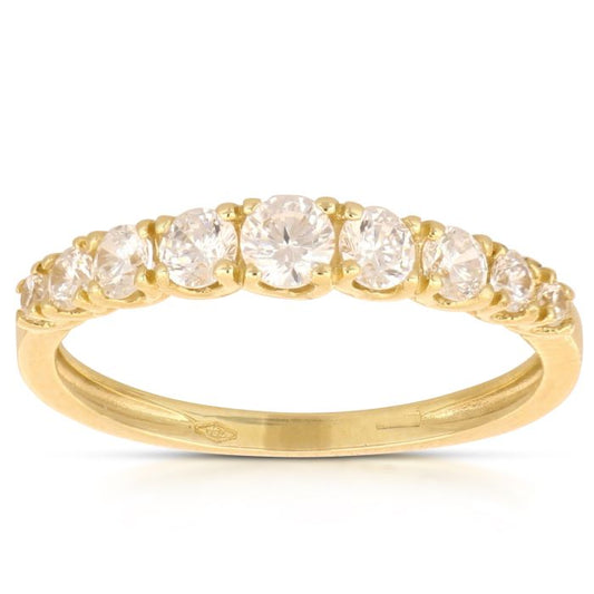 Anello Mezza Veretta in Oro Giallo 18kt – Collezione Matrimonio
