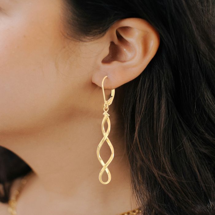 Orecchini Pendenti a Canna – Oro 18kt – Collezione Dreamland