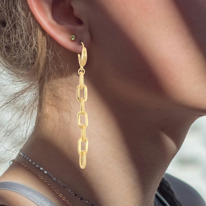 Orecchini Pendenti a Canna – Oro 18kt – Collezione Dreamland