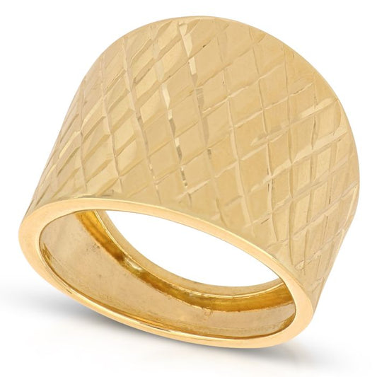 Anello in Oro Giallo 18kt a Lastra – Lucido (Fascia Larga 2,00 cm)