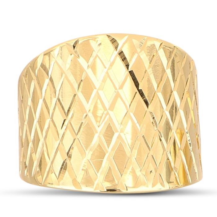 Anello in Oro Giallo 18kt a Lastra – Lucido (Fascia Larga 2,00 cm)