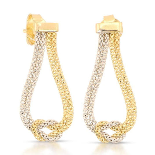 Orecchini Nodo Centrale – Oro 18kt