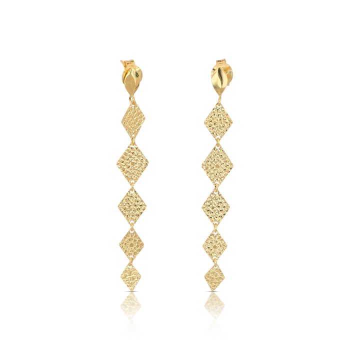 Orecchini Pendenti a Lastra – Oro 18kt – Collezione Cocktail