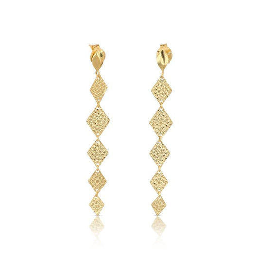 Orecchini Pendenti a Lastra – Oro 18kt – Collezione Cocktail