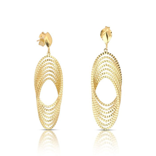 Orecchini Pendenti a Lastra – Oro 18kt – Collezione Cocktail
