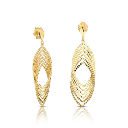 Orecchini Pendenti a Lastra – Oro 18kt – Collezione Cocktail