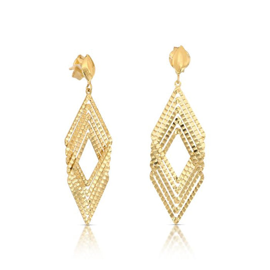 Orecchini Pendenti a Lastra – Oro 18kt – Collezione Cocktail